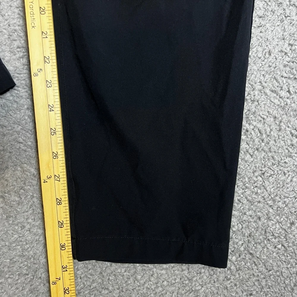 Fabletics Chino Pants Mens 38x31 Black Casual Flat Front Comfort Fit Straight‎
